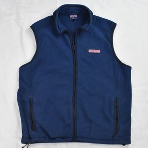 Vineyard Vines Navy Fleece Harbor Vest